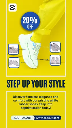 Fashion Rubber Shoes Product Display Instagram Yellow