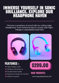 Modern Poster Headphones Promotion