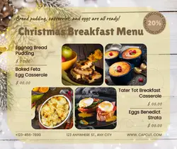 Christmas Breakfast Menu Promotion Facebook Post