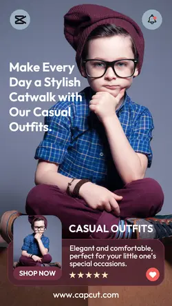 2 Multi-product Image Children's Clothes Casual Outfits Product Display