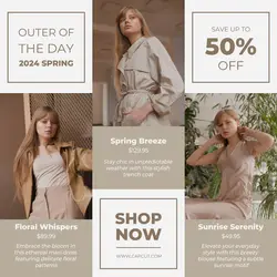2024 Spring Fashion Promotion for Social Media Post