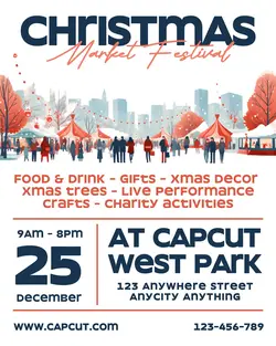 Christmas Market Promotions Poster Template Instagram Portrait