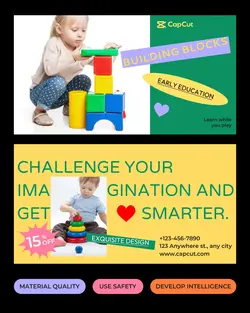Maternal and infant care Building blocks Business cute