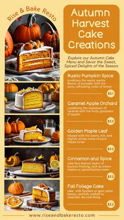 Food Autumn Cake Menu Instagram Story