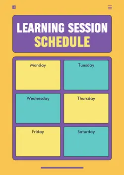 Non-Marketing Learning Session Schedule Yellow Illustration