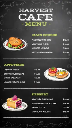 Blackboard Food Menu for Instagram Story