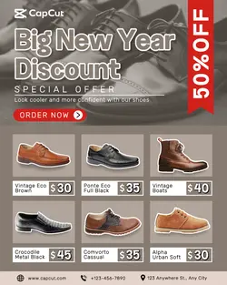 New Year Sale Big Promo Boats Instagram Facebook Post