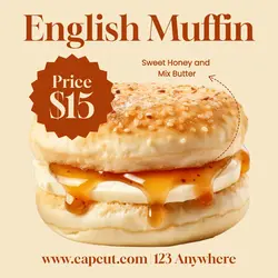Food English Muffin Display Instagram Post