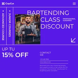 Education Bartending Discount Minimalist