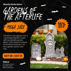 Halloween Sale Instagram Post Black Orange