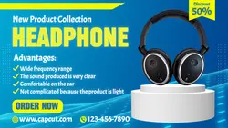New Product Headphone Promo Facebook Cover