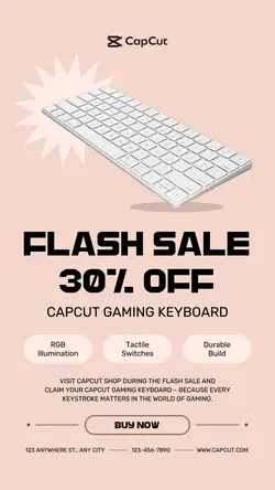 Electronics Gaming Keyboard Sale Instagram Story