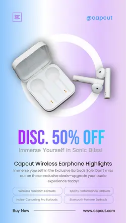 Electronic Earbuds Sale Instagram Story