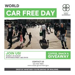World Car Free Day Instagram Post