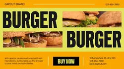 Burger Product Display Facebook Ad