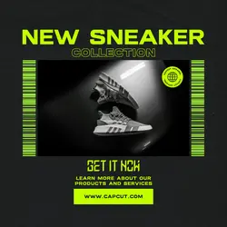Sneaker product display instagram post
