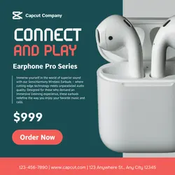 Electronic Earphone Product Display