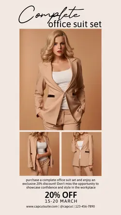 Suit Set Promotions Template Instagram Story