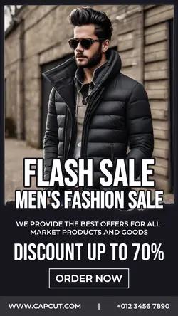 Flash Sale Men Fasshion Sale Instagram Story