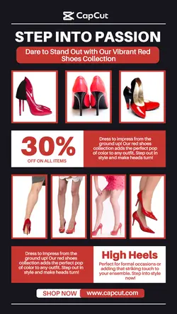 Fashion Red Shoes Product Promotion Instagram Red