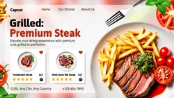 Food Premium Steak Promo Page