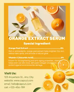 Beauty orange extract serum Display