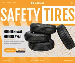 Auto parts Tire Publicity Simple