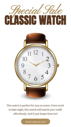 Electronic Classic Watch Sale Instagram Story