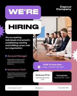 Business Recruitment Instagram Post