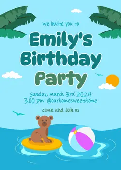 Non-marketing Birthday Invitation