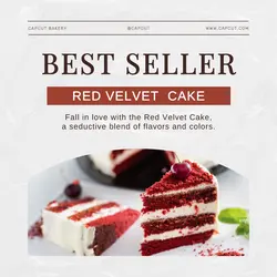 Cake Food Best Seller Instagram Post Minimalist