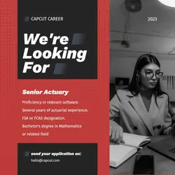 Red Modern Job Hiring Instagram Post