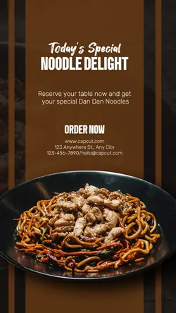 Chinese Food Special Menu Instagram Story