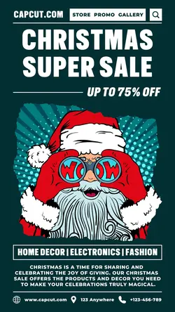 Christmas Super Sale Poster Promotion TikTok Post