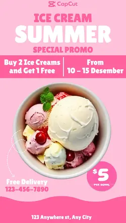 Ice Cream Summer Promotion Instagram Story
