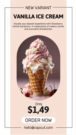 Ice Cream Menu Promotion Instagram Story