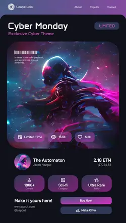 Cyber Monday NFT Art Display Instagram Story
