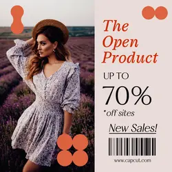Fashion Dress Sales Instagram Post Orange Brown Minimalist