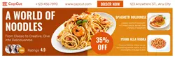 Food Spaghetti Promotion Twitter Header