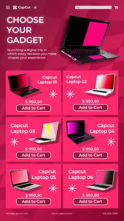 Electronics Pink Laptop Product Display Instagram Story