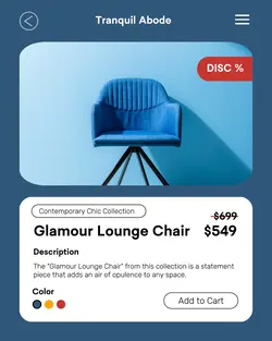 Chair Furniture Promotion Blue Instagram Portrait