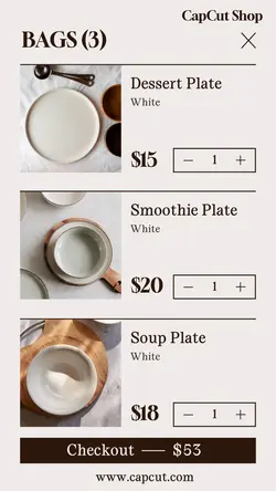 Kitchen Plate Bag Display Product Instagram Story