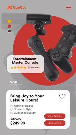 Console Promotion Instagram Story Red UI