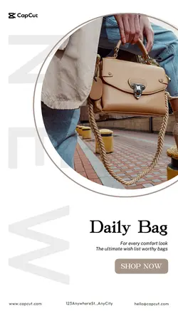 Fashion Bag Product Display For Facebook Ads