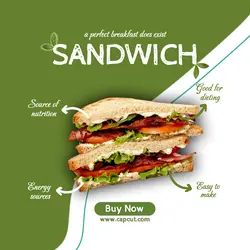 Breakfast Sanwich Product Display Instagram Post