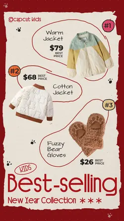 New Year Clothing & Shoes Kidβs Jacket Gloves Best Selling Collection