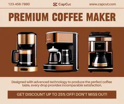 Electronic Premium Coffee Maker Facebook Post