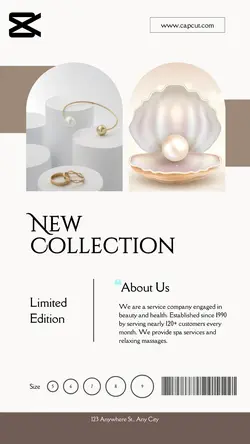 Fashion Jewellery instagram post brown minimalist