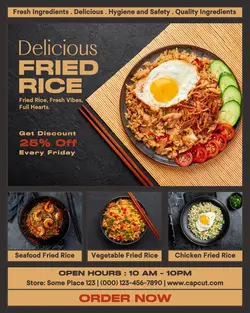 delicious fried rice instagram post