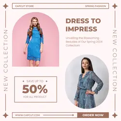 2024 Spring Fashion Minimalist Dress Promotion for Instagram Post